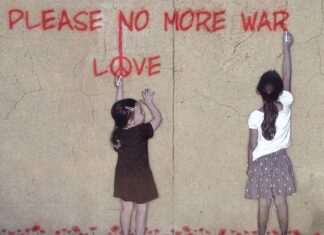 Empfehlungen für Lehrkräfte im schulischen Umgang mit dem Thema Krieg auf Bildungsportal veröffentlicht Graffiti Krieg und Frieden