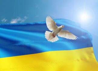 Landeshauptstadt Hannover stellt sich auf die Aufnahme von Geflüchteten ein Ukraine-Flagge mit Friedenstaube