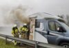 Wohnmobilbrand auf der A352