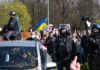 ProRussischer Autokorso und Gegendemonstration in Hannover.