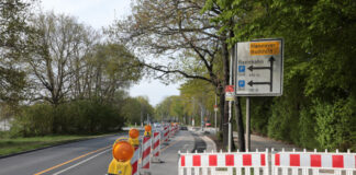 Baustelle Buswendeanlage an der Pferderennbahn Langenhagen