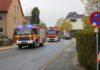 Feuerwehreinsatz in Langenhagen. Gasleitung am Taunusweg bei Erdarbeiten beschädigt.