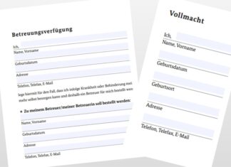 Zukunft gestalten – mit Vorsorgevollmacht oder Betreuungsverfügung Vorsorgevollmacht/Betreuungsverfügung