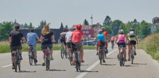 Gruppe Radfahrer