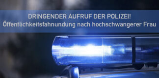 Blaulicht mit Textfeld Öffentlichkeitsfahndung