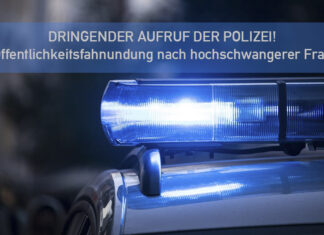 Vermisste Person wohlbehalten angetroffen! Blaulicht mit Textfeld Öffentlichkeitsfahndung