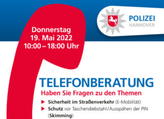 Präventionsangebot der Polizei: Infotelefon am 19. Mai 2022 Plakat Präventionshotline der Polizei