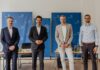 Alexander Skubowius, Fachbereichsleiter Wirtschafts- und Beschäftigungsförderung der Region Hannover, Regionspräsident Steffen Krach, Dr. Claudius Schiller, Teamleiter Beschäftigungsförderung der Region Hannover, Daniel Willers, Geschäftsführer des geförderten Unternehmens Njordvind haben über die neue Richtlinie „Hannover Region Green Economy informiert“