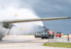 ICAO Übung an der Transall, an Halle 2. zusammen mit mehreren Rettungskräften