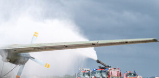 ICAO Übung an der Transall, an Halle 2. zusammen mit mehreren Rettungskräften