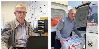 Axel Jewski (li.) und Dirk Friedrichs (re.) nutzen ihren „engagierten Ruhestand“ und sind Bufdis bei den Johannitern.