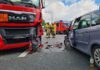 Zusammenprall zwischen einem Sattelzug und einem PKW in Schulenburg