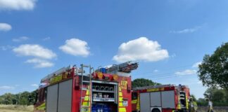Flächenbrand nahe der Biogasanlage in Kaltenweide