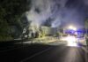 LKW-Brand auf der B65
