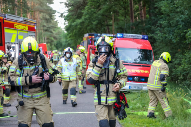 Wedemarker Feuerwehren bekämpfen Hausbrand im Meitzer Busch