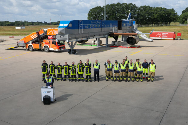 Mobile Brandsimulationsanlage am Flughafen Hannover eingeweiht