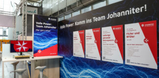 Messestand der Johnniter auf der Interschutz 2022