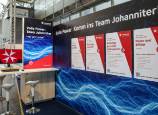 Johanniter auf der Interschutz: Ehrenamt ganz groß Messestand der Johnniter auf der Interschutz 2022
