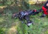 Verunfalltes Krad auf der B 242