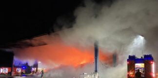 Großbrand auf der Deponie Hannover-Lahe.