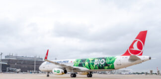 BioFuel Flugzeug der Türkish Airlines