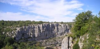 Ardeche Canyon in Südfrankreich.