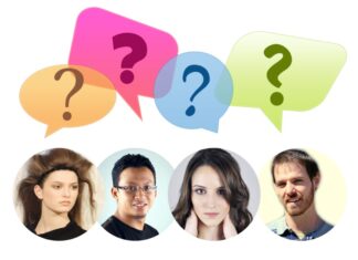 Table-Quiz unter dem Motto „Gesundheit und Umwelt“ Grafik mit Köpfen und Fragezeichen