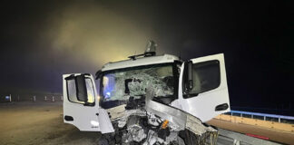 Tanklastzug verunglückt auf A7.
