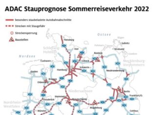 ADAC Stauprognose für 26. bis 28. August 2022 Grafik: ADAC Stauprognose