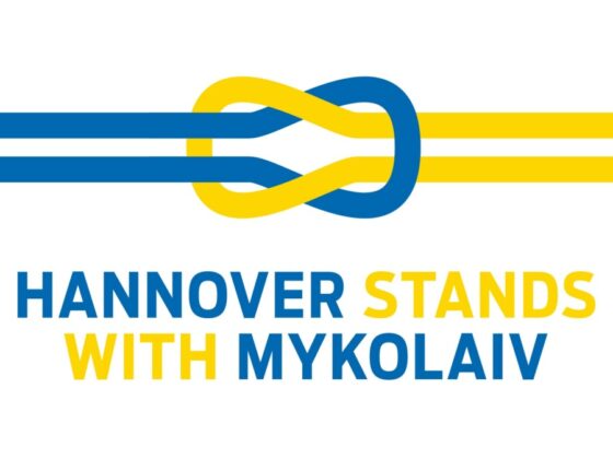 Graphik: Hannover stands with Mykolajiw,