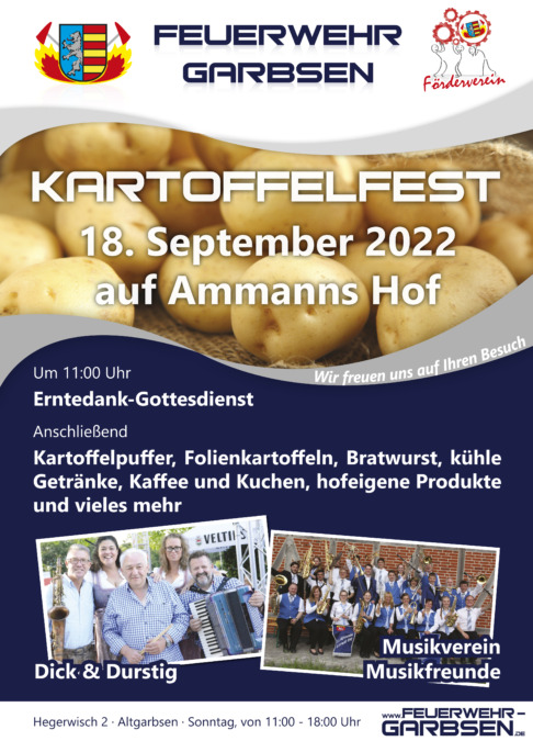 Plakat Kartoffelfest in Altgarbsen