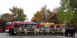 Teilnehmer|innen am Truppführerlehrgang des Brandabschnitts I