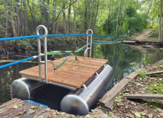 Neue Seilfähre im Kinderwald Neue Seilfähre im Kinderwald