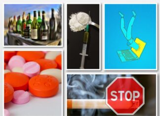 Suchtberatung jetzt digital in Niedersachsen möglich Collage - Suchtmöglichkeiten