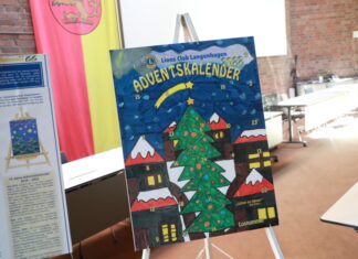 Samstag gibt es nochmal den Lions Club Adventskalender auf dem Langenhagener Marktplatz Das Motiv des Lions Club Adventskalenders 2022.