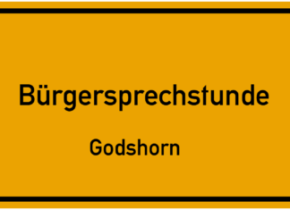 Godshorner Ortsbürgermeister Wook lädt zur Bürgersprechstunde am 23.10.2023 Ortsschild Bürgersprechstunde Godshorn