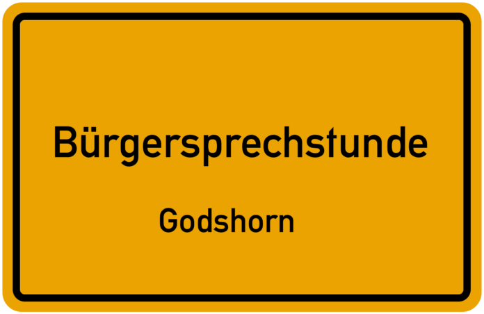 Ortsschild Bürgersprechstunde Godshorn