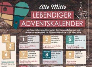 Erster lebendiger Adventskalender in der Alten Mitte Alte Mitte -Lebendiger Adventskalender 2022