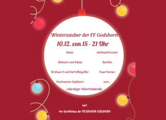 Vorweihnachtlicher Winterzauber in Godshorn Plakat Winterzauber der Ortsfeuerwehr Godshorn