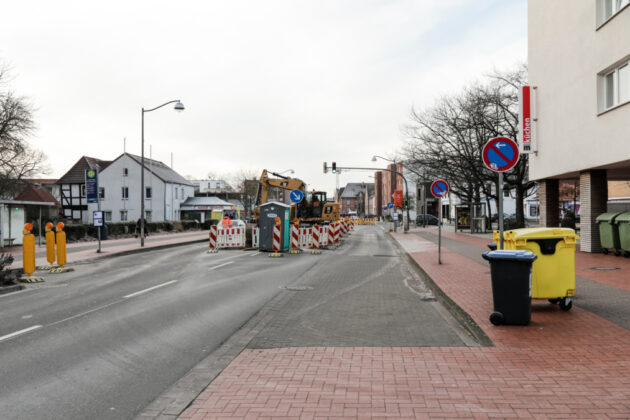 Einengung - Baustelle Walsroder Straße/Niedersachsenstraße