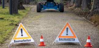 Warnschilder Baumarbeiten