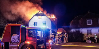 Dachstuhlbrand in Schulenburg