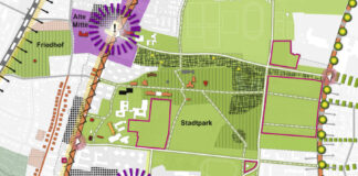Diese Grafik ist Bestandteil der Präsentation „Entwurf Rahmenplan Stadtmitte und Machbarkeitsstudie“, die am 1. Dezember 2022 im Stadtplanungs-, Bau-, Umwelt- und Klimaschutzausschuss gezeigt wurde.