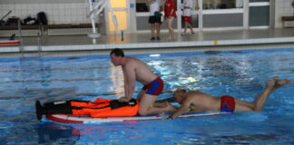 Wasserrettung mit Board