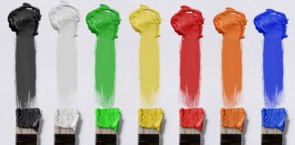 Pinsel mit verschiedenen Farben - Kunst - Malerei