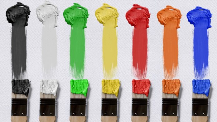 Pinsel mit verschiedenen Farben - Kunst - Malerei