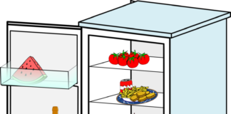 Grafik - Kühlschrank mit Lebensmitteln