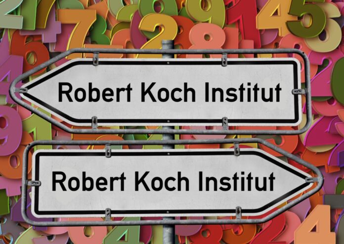 Hinweisschild: Robert Koch Institut