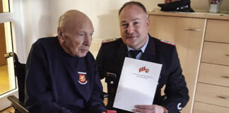 Alfred Bock für 60 Jahre Feuerwehr geehrt.