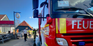 Brand in einer Pizzeria